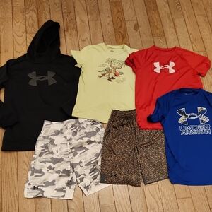 Under Armour Kids Hoodie and T-Shirts - Black, Green, Red, Blue